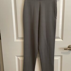 Scallop Waisted Chic Gray Dress Pants